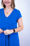 Vestido Laura - Evasê Decote V em Viscolycra