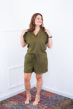 Conjunto Salvador - Bermudinha e Blusa em Linho Light