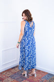 Vestido Regata Longuete com Decote V em Viscolinho Gabriela