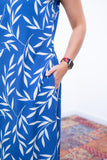 Vestido Regata Longuete com Decote V em Viscolinho Gabriela