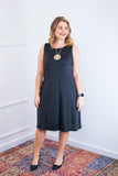 Vestido Malha Fria Regata Midi Sofia