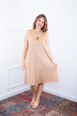 Vestido Sofia - Malha Confort Regata Midi