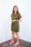 Conjunto Salvador - Bermudinha e Blusa em Linho Light