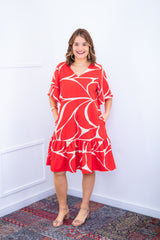 Vestido Monalisa – Midi com Manga Flare em Crepe