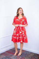 Vestido Monalisa – Midi com Manga Flare em Crepe