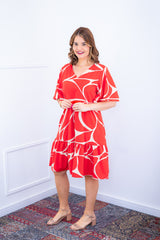 Vestido Monalisa – Midi com Manga Flare em Crepe