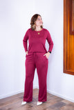 Conjunto Lãzinha Gola Redonda e Calça Pantalona Londres