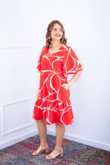 Vestido Monalisa – Midi com Manga Flare em Crepe
