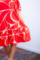 Vestido Monalisa – Midi com Manga Flare em Crepe