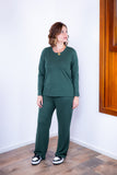 Conjunto Lãzinha Gola Redonda e Calça Pantalona Londres