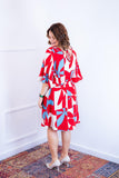 Vestido Decote V Manga Morcego em Viscolinho Sabrina