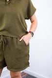 Conjunto Salvador - Bermudinha e Blusa em Linho Light