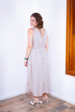 Vestido Regata Longuete com Decote V em Viscolinho Gabriela