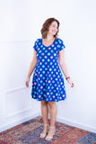 Vestido Gola Redonda Acinturado em Viscolycra Melissa