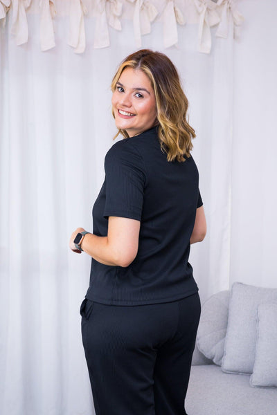 Blusa Malha Canelada Claudia