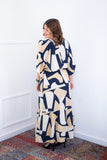 Vestido Celina – Manga Japonesa Longo em Crepe Fluido