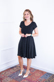 Vestido Gola Redonda Acinturado em Viscolycra Melissa