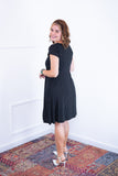 Vestido Gola Redonda Acinturado em Viscolycra Melissa