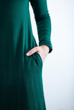Vestido Madrid - Gola Oval Manga Longa