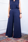 Calça Maxi Renata – Pantalona em Linho Light com Bolsos Laterais
