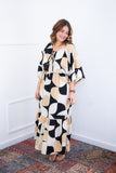 Vestido Celina – Manga Japonesa Longo em Crepe Fluido