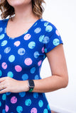Vestido Gola Redonda Acinturado em Viscolycra Melissa