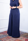 Calça Maxi Renata – Pantalona em Linho Light com Bolsos Laterais