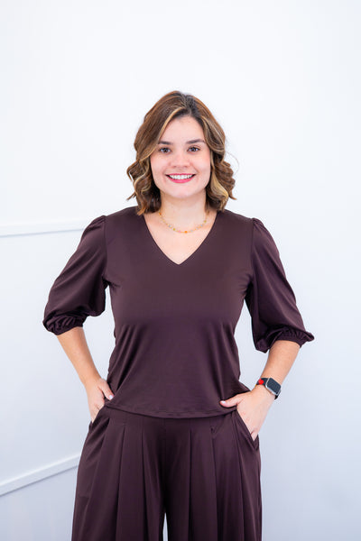 Blusa Gola V em Malha Confort Eduarda