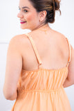 Vestido Malu – Alcinha Ajustável em Viscose Marrant com Saia Evasê e Bolsos