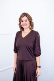 Blusa Gola V em Malha Confort Eduarda