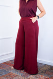Calça Maxi Renata – Pantalona em Linho Light com Bolsos Laterais