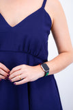 Vestido Malu – Alcinha Ajustável em Viscose Marrant com Saia Evasê e Bolsos