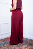 Calça Maxi Renata – Pantalona em Linho Light com Bolsos Laterais
