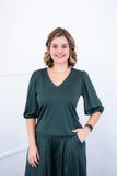 Blusa Gola V em Malha Confort Eduarda