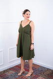 Vestido Malu – Alcinha Ajustável em Viscose Marrant com Saia Evasê e Bolsos