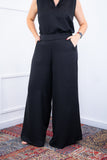 Calça Maxi Renata – Pantalona em Linho Light com Bolsos Laterais