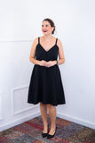 Vestido Malu – Alcinha Ajustável em Viscose Marrant com Saia Evasê e Bolsos