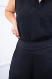 Calça Maxi Renata – Pantalona em Linho Light com Bolsos Laterais
