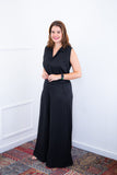 Calça Maxi Renata – Pantalona em Linho Light com Bolsos Laterais