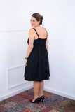 Vestido Malu – Alcinha Ajustável em Viscose Marrant com Saia Evasê e Bolsos