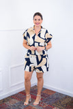 Conjunto Salvador – Bermudinha e Blusa em Crepe com Estampa Geométrica