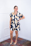 Conjunto Salvador – Bermudinha e Blusa em Crepe com Estampa Geométrica