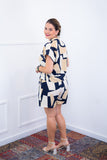 Conjunto Salvador – Bermudinha e Blusa em Crepe com Estampa Geométrica
