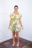 Conjunto Salvador – Bermudinha e Blusa em Crepe com Estampa Geométrica