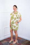 Conjunto Salvador – Bermudinha e Blusa em Crepe com Estampa Geométrica