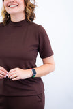 Conjunto Elizabeth - Calça Pantalona em Malha Canelada