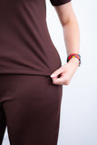 Conjunto Elizabeth - Calça Pantalona em Malha Canelada
