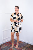 Conjunto Salvador – Bermudinha e Blusa em Crepe com Estampa Geométrica