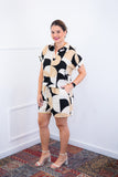 Conjunto Salvador – Bermudinha e Blusa em Crepe com Estampa Geométrica