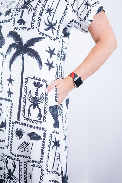 Vestido Antonella – Decote V com Fendas Laterais em Malha Confort Deluxe